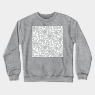 Gray Passion Fruit Flowers Crewneck Sweatshirt